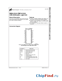 Datasheet 74LS181 manufacturer National Semiconductor