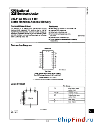 Datasheet 93L415ADC manufacturer National Semiconductor