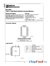 Datasheet 93L425A manufacturer National Semiconductor