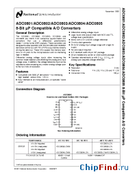 Datasheet ADC0801LC manufacturer National Semiconductor