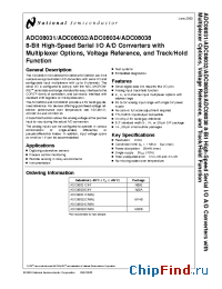 Datasheet ADC08038BIWM manufacturer National Semiconductor