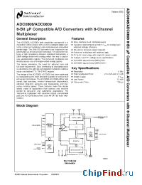 Datasheet ADC0808CCVX manufacturer National Semiconductor