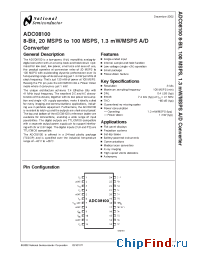 Datasheet ADC08100CIMT manufacturer National Semiconductor