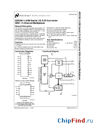 Datasheet ADC0811 manufacturer National Semiconductor
