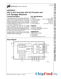Datasheet ADC08161BI manufacturer National Semiconductor