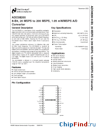 Datasheet ADC08200CIMT manufacturer National Semiconductor