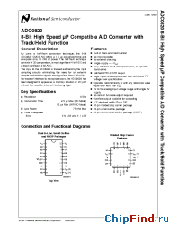 Datasheet ADC0820CCMSAX manufacturer National Semiconductor