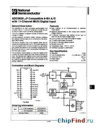 Datasheet ADC0829 manufacturer National Semiconductor