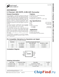 Datasheet ADC082S021EVAL manufacturer National Semiconductor