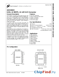 Datasheet ADC08351EVALLP manufacturer National Semiconductor