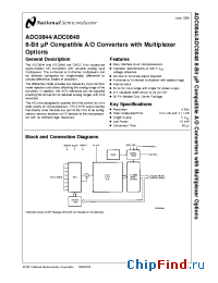 Datasheet ADC0844BCJ manufacturer National Semiconductor