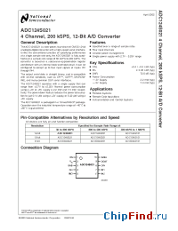 Datasheet ADC084S021 manufacturer National Semiconductor