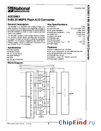 Datasheet ADC0881 manufacturer National Semiconductor