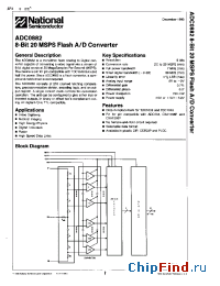 Datasheet ADC0882 manufacturer National Semiconductor