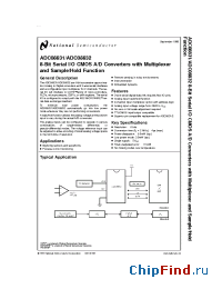 Datasheet ADC08831IN manufacturer National Semiconductor
