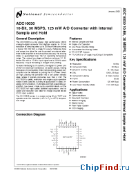Datasheet ADC10030CIVT manufacturer National Semiconductor