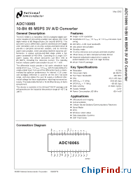 Datasheet ADC10065 manufacturer National Semiconductor