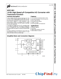 Datasheet ADC1061CIJ manufacturer National Semiconductor
