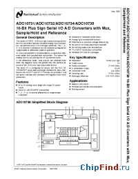 Datasheet ADC10731CI manufacturer National Semiconductor