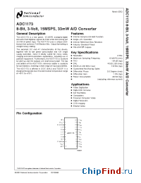 Datasheet ADC1173EVAL manufacturer National Semiconductor