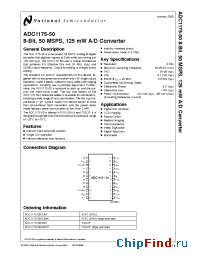 Datasheet ADC1175-50 manufacturer National Semiconductor