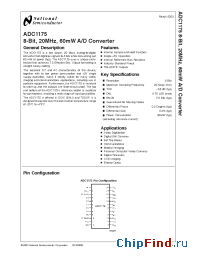 Datasheet ADC1175-50EVAL manufacturer National Semiconductor