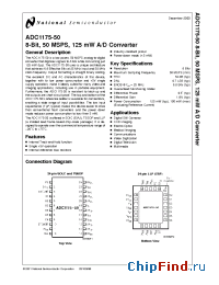 Datasheet ADC1175-50EVALP manufacturer National Semiconductor