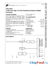 Datasheet ADC12041 manufacturer National Semiconductor
