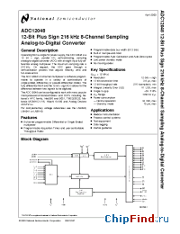 Datasheet ADC12048CIVF manufacturer National Semiconductor