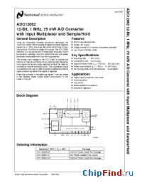 Datasheet ADC12062WM-QML manufacturer National Semiconductor