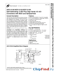 Datasheet ADC12130 manufacturer National Semiconductor