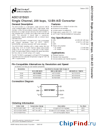 Datasheet ADC121S021CIMF manufacturer National Semiconductor