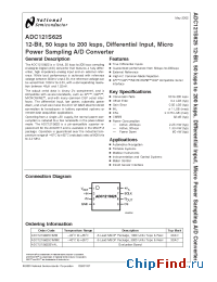 Datasheet ADC121S625EVAL manufacturer National Semiconductor