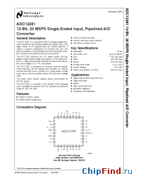 Datasheet ADC12281 manufacturer National Semiconductor