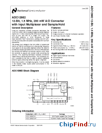 Datasheet ADC12662 manufacturer National Semiconductor