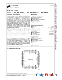 Datasheet ADC12DL065EVAL manufacturer National Semiconductor