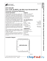 Datasheet ADC12DL066CIVS manufacturer National Semiconductor