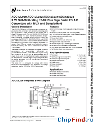 Datasheet ADC12L030CI manufacturer National Semiconductor