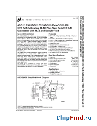 Datasheet ADC12L032CIWM manufacturer National Semiconductor