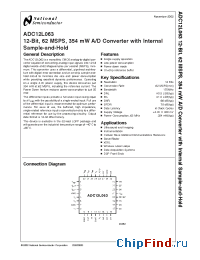 Datasheet ADC12L063 manufacturer National Semiconductor