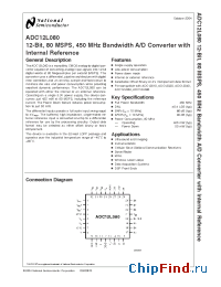 Datasheet ADC12L080 manufacturer National Semiconductor