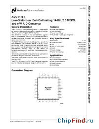 Datasheet ADC14161EVAL manufacturer National Semiconductor