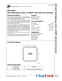 Datasheet ADC16061 manufacturer National Semiconductor