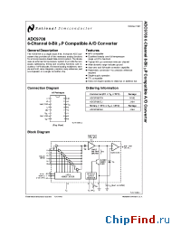 Datasheet ADC9708CCJ manufacturer National Semiconductor