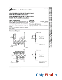 Datasheet CD4001 manufacturer National Semiconductor