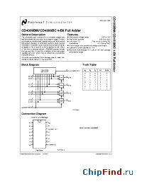 Datasheet CD4008BC manufacturer National Semiconductor