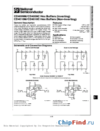 Datasheet CD4009C manufacturer National Semiconductor