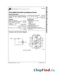 Datasheet CD4016 manufacturer National Semiconductor