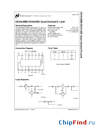 Datasheet CD4042BC manufacturer National Semiconductor