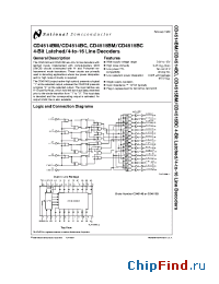 Datasheet CD4515BC manufacturer National Semiconductor